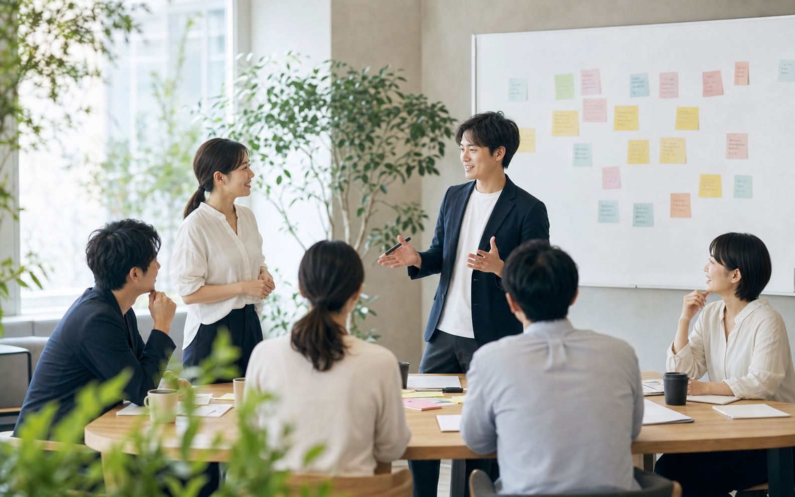 企業の価値を話し合うワークショップの様子